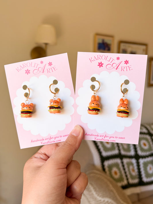 Miffy Burger Earrings
