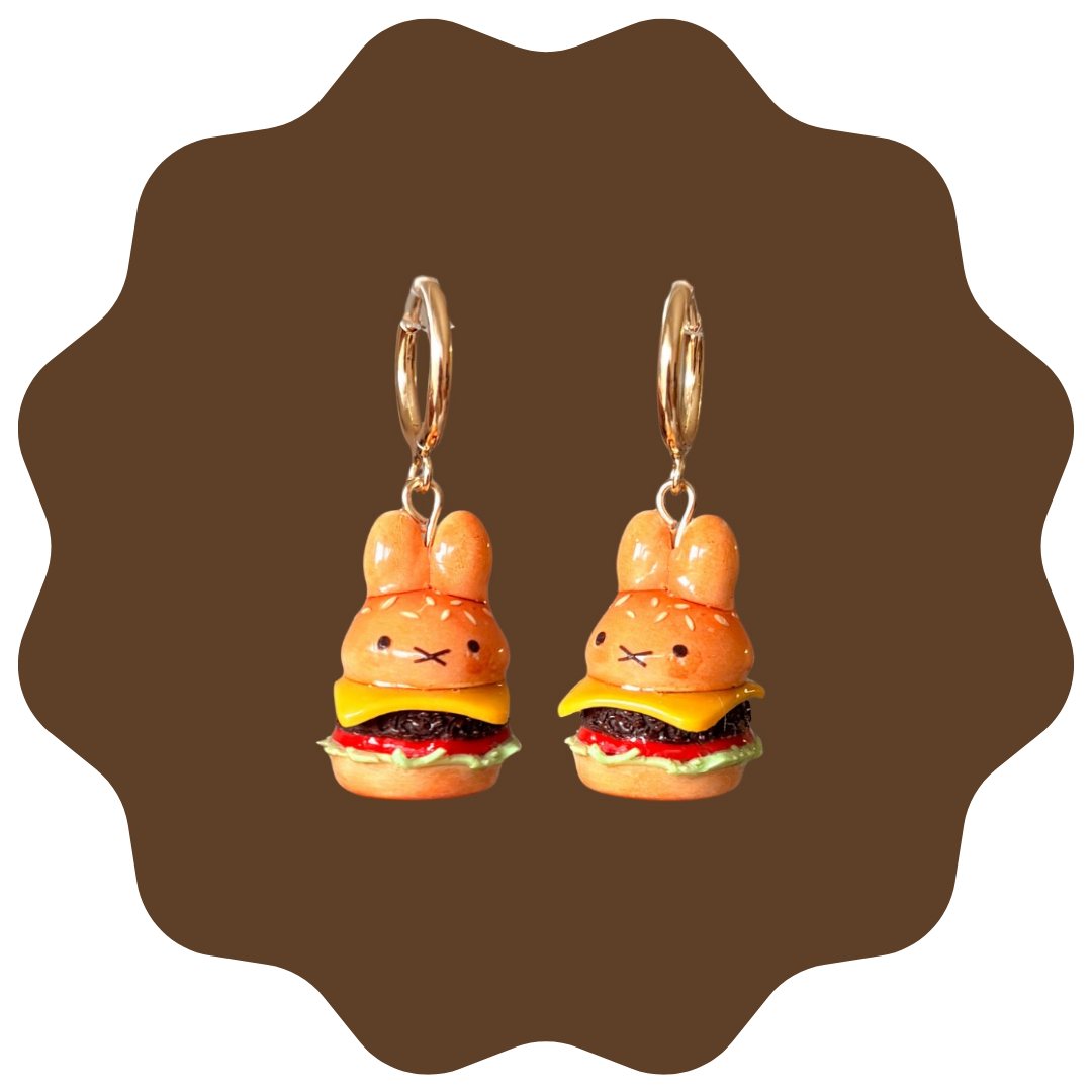 Miffy Burger Earrings