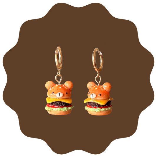 Bear Burger Earrings