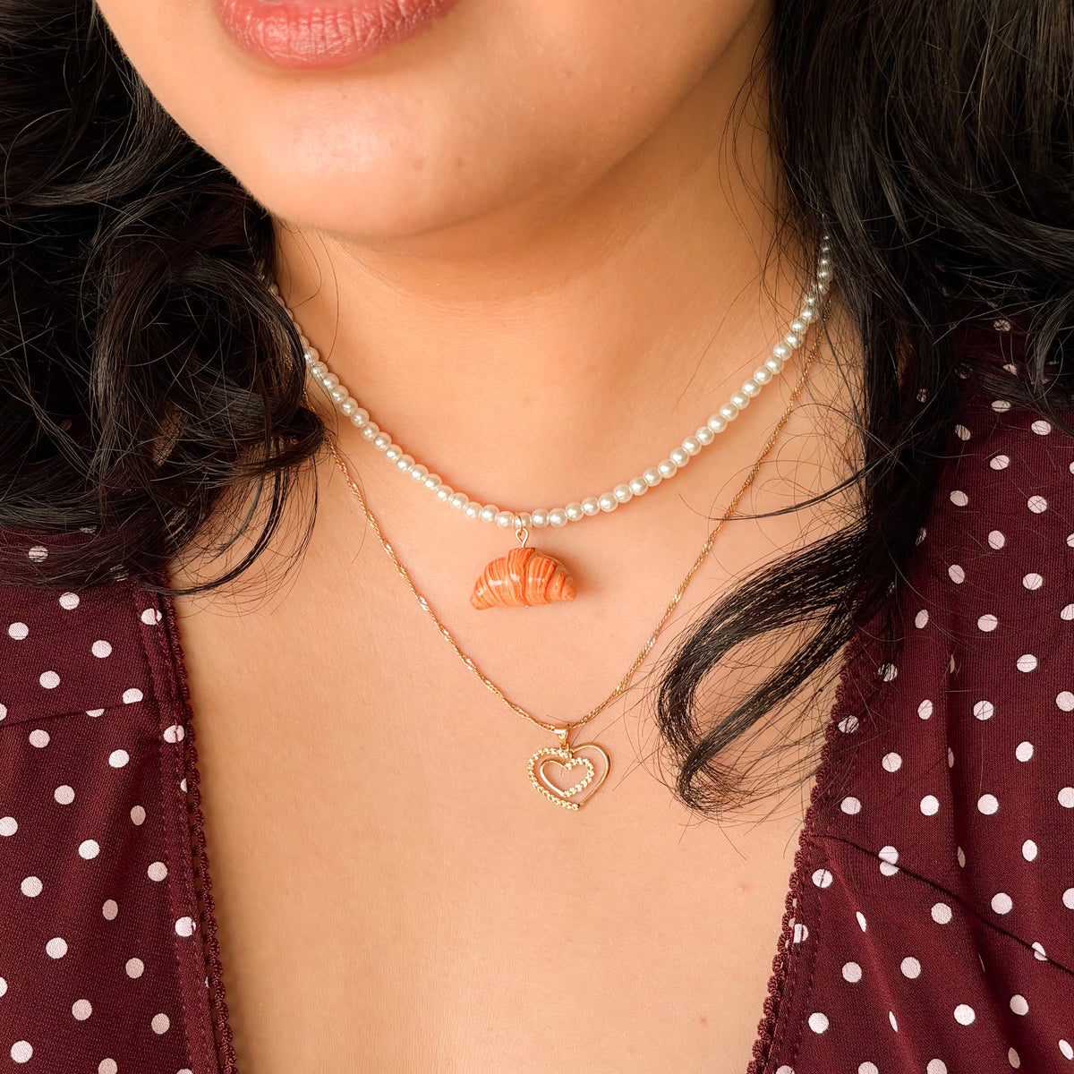 Croissant Charm Necklace