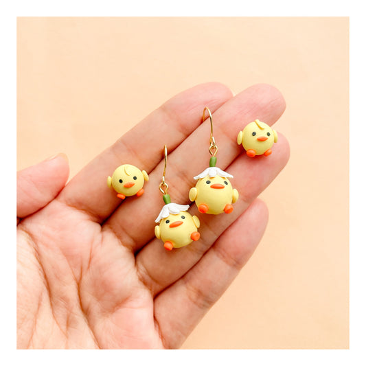 Baby Chicks (charm earrings & stud earrings)
