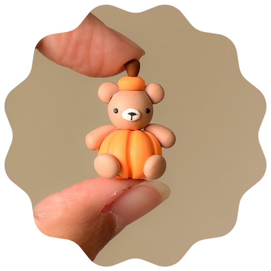 Pumpkin Bear Charm
