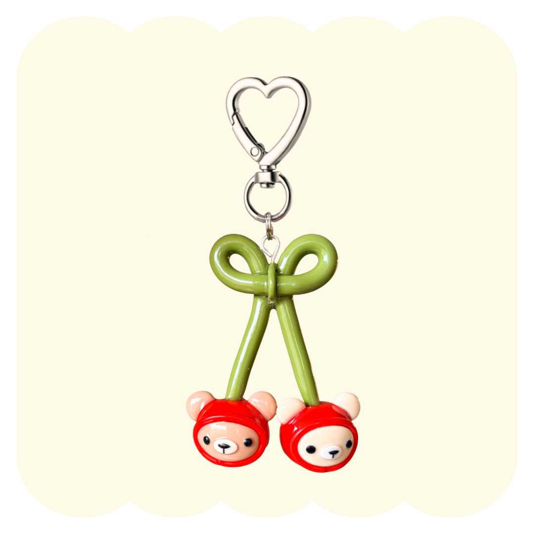 Cherry Bears Bag Charm