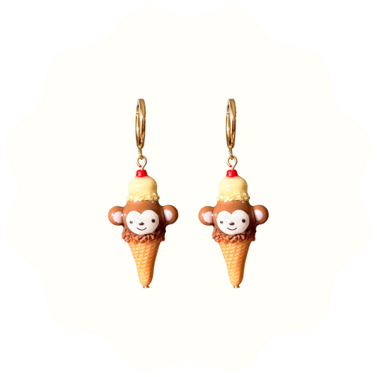 Chunky Monkey Ice Cream Earrings